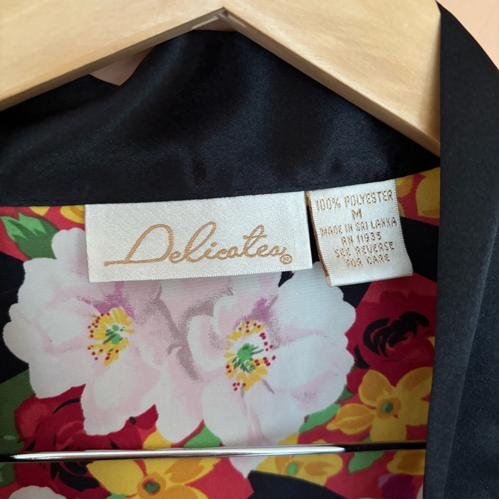 Vintage Y2K Satin Robe Floral Print Women’s Medium - Picture 3 of 16